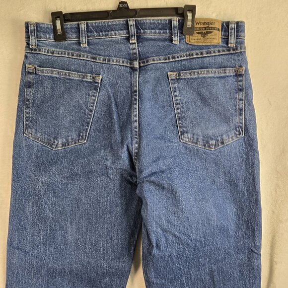 Wrangler Five Star Men's Jeans Regular Fit - Dark Stonewash Size 36 x 32 - Picture 6 of 9